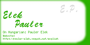 elek pauler business card